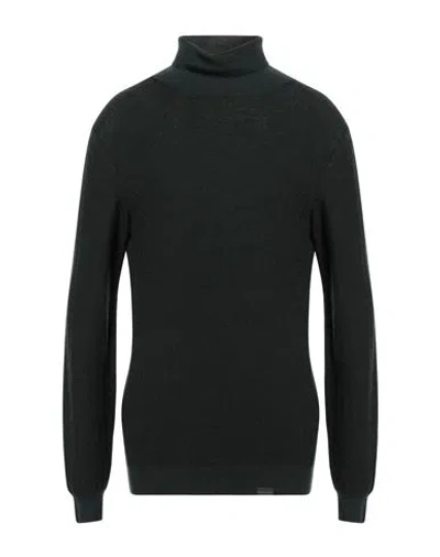 Brooksfield Man Turtleneck Dark Green Size 44 Virgin Wool