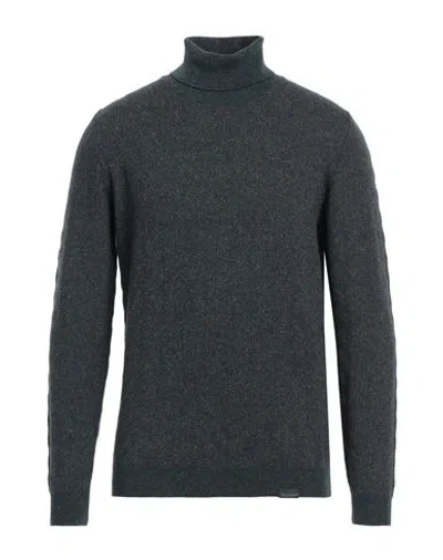 Brooksfield Man Turtleneck Dark Green Size 48 Virgin Wool, Wool, Polyamide, Silk