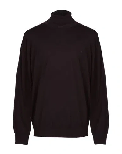 Brooksfield Man Turtleneck Deep Purple Size 46 Virgin Wool