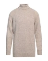 Brooksfield Man Turtleneck Grey Size 46 Wool, Polyamide