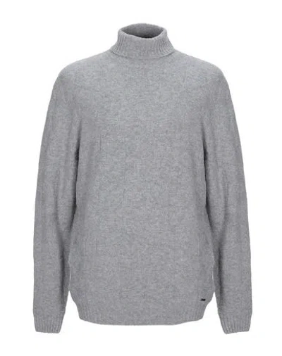 Brooksfield Man Turtleneck Grey Size 48 Wool