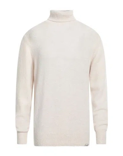 Brooksfield Man Turtleneck Ivory Size 44 Virgin Wool, Polyamide In White