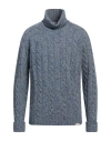 Brooksfield Man Turtleneck Light Blue Size 42 Textile Fibers, Cotton, Wool, Cashmere
