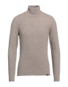 Brooksfield Man Turtleneck Light Brown Size 44 Polyamide, Viscose, Wool, Cashmere In Beige