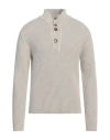Brooksfield Man Turtleneck Light Grey Size 46 Virgin Wool, Acrylic, Alpaca Wool, Wool