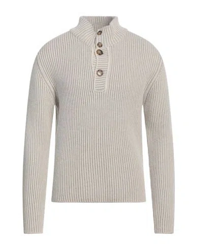 Brooksfield Man Turtleneck Light Grey Size 46 Virgin Wool, Acrylic, Alpaca Wool, Wool