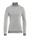Brooksfield Man Turtleneck Light Grey Size 48 Virgin Wool In Grey