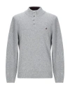 Brooksfield Man Turtleneck Light Grey Size 50 Wool