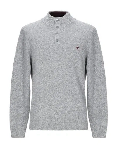 Brooksfield Man Turtleneck Light Grey Size 50 Wool