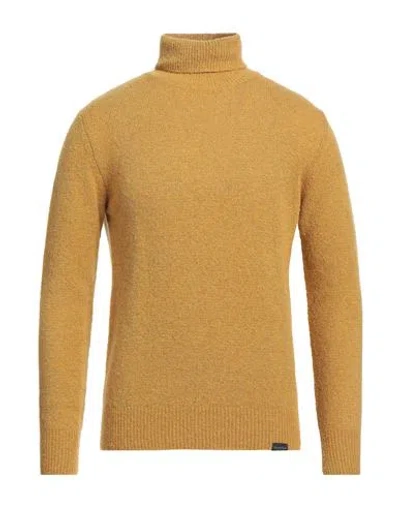 Brooksfield Man Turtleneck Marigold Size 46 Virgin Wool, Polyamide In Yellow