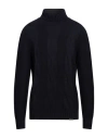 Brooksfield Man Turtleneck Midnight Blue Size 46 Polyamide, Viscose, Wool, Cashmere