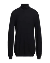 Brooksfield Man Turtleneck Midnight Blue Size 44 Virgin Wool In Blue