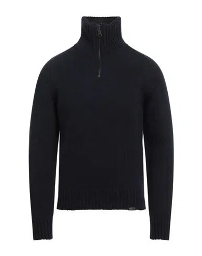 Brooksfield Man Turtleneck Midnight Blue Size 46 Virgin Wool, Polyamide