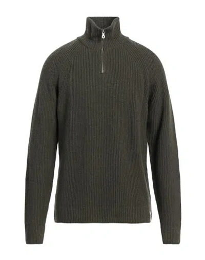 Brooksfield Man Turtleneck Military Green Size 44 Polyamide, Viscose, Wool, Cashmere