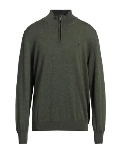 Brooksfield Man Turtleneck Military Green Size 48 Virgin Wool