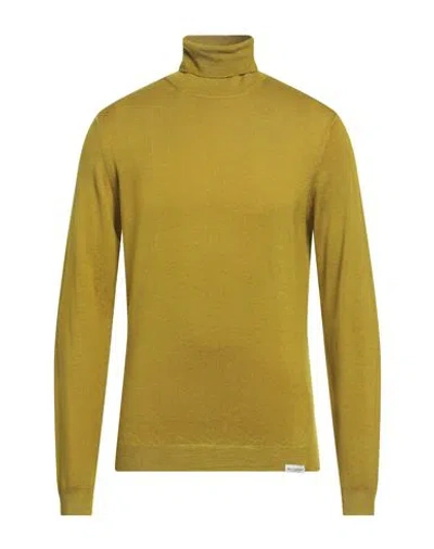 Brooksfield Man Turtleneck Mustard Size 40 Virgin Wool In Yellow