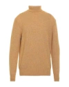Brooksfield Man Turtleneck Mustard Size 42 Virgin Wool, Polyamide In Yellow