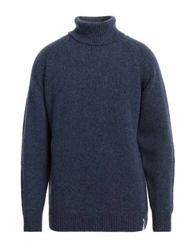 Brooksfield Man Turtleneck Navy Size 46 Wool, Polyamide