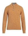 Brooksfield Man Turtleneck Ocher Size 40 Wool In Yellow