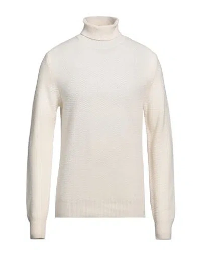 Brooksfield Man Turtleneck Off White Size 46 Virgin Wool