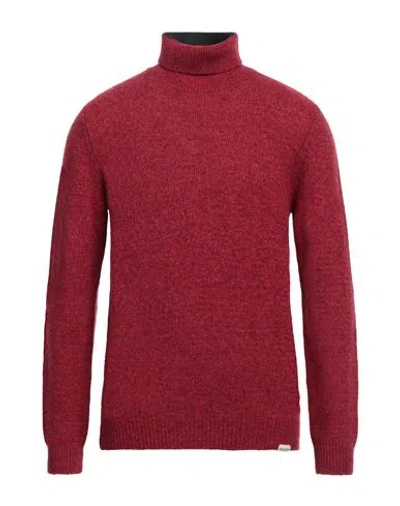 Brooksfield Man Turtleneck Red Size 44 Virgin Wool, Nylon