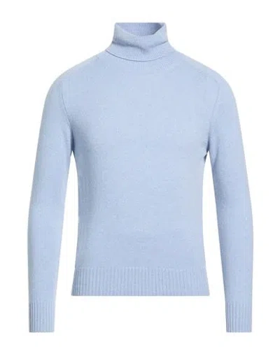 Brooksfield Man Turtleneck Sky Blue Size 36 Cashmere
