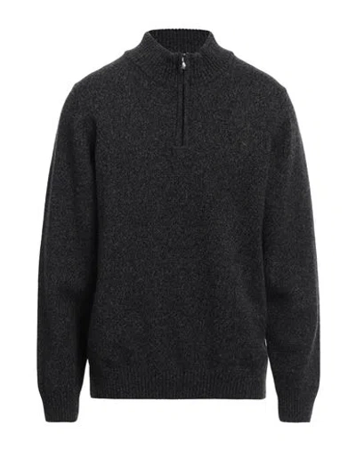 Brooksfield Man Turtleneck Steel Grey Size 44 Wool In Grey