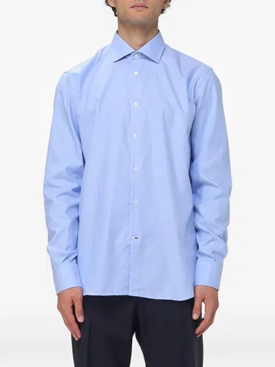 Brooksfield Oxford Cotton Shirt In Blue