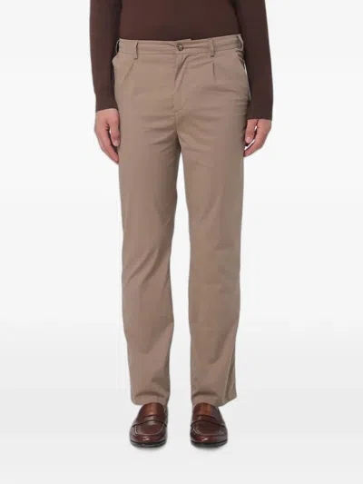 Brooksfield Pleat-detail Chino Trousers In Neutral
