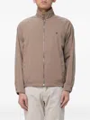 Brooksfield Reversible Check-pattern Bomber Jacket In Brown