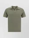BROOKSFIELD RIBBED COLLAR COTTON KNIT POLO SHIRT