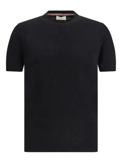 BROOKSFIELD RIBBED-HEM KNITTED T-SHIRT