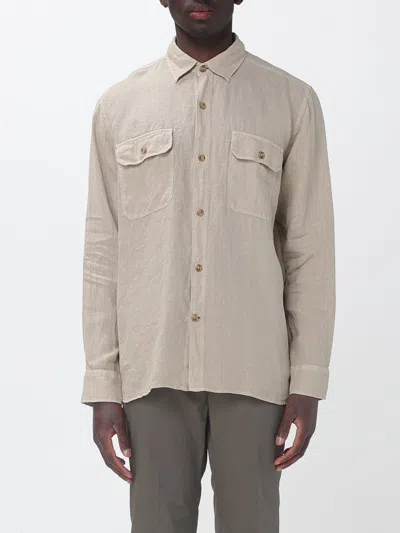 Brooksfield Shirt  Men Color Kaki In Neutral