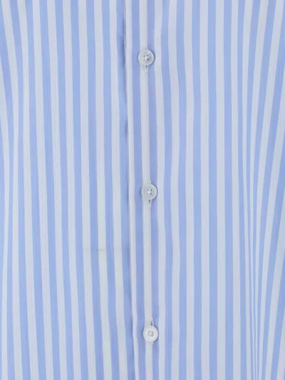 Brooksfield Shirts In Bianco/azzurro
