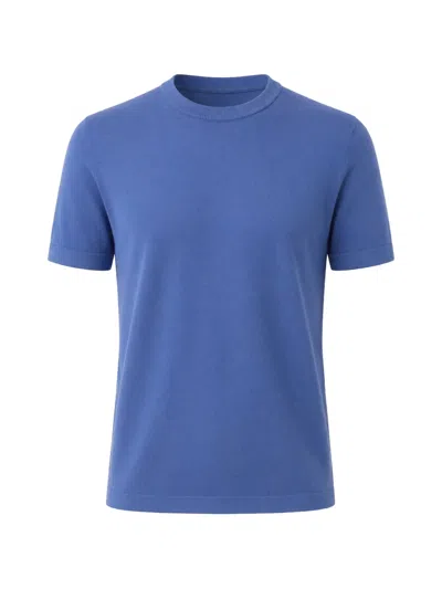 Brooksfield Short-sleeve Crew-neck T-shirt In Blue