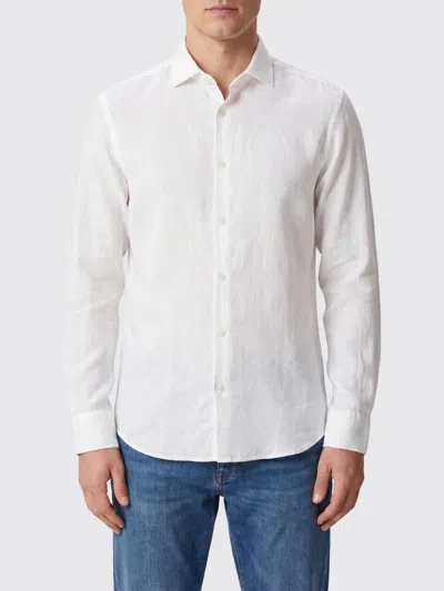Brooksfield Slim Fit Casual Shirt In Pure Linen With French Collar In White