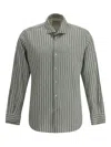 Brooksfield Striped Shirt In Green