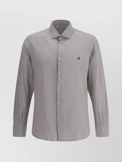 Brooksfield Striped Cotton Linen Shirt