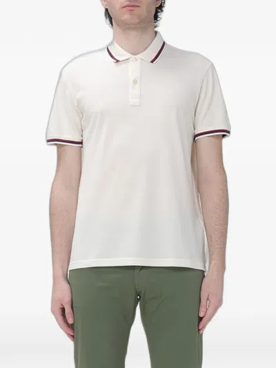 Brooksfield Striped-trim Polo Shirt In White