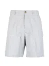 Brooksfield Stripe-pattern Shorts In Blue