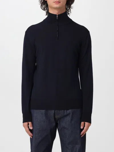 Brooksfield Half-zip Long-sleeve Sweater In Black