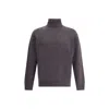 Brooksfield Virgin Wool Turtleneck Sweater In Gray