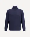 Brooksfield Virgin Wool Turtleneck Sweater In Blue