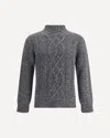 Brooksfield Woven Yarn Sweater In Gray