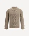 Brooksfield Woven Yarn Sweater In Neutral