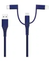 Brookstone 10ft Tri-tip Cable In Blue
