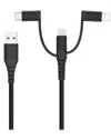 Brookstone 10ft Tri-tip Cable In Black