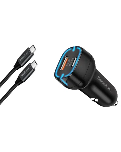 Brookstone 2-port Led Car Charger In Black