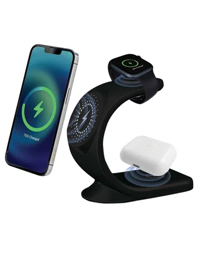Brookstone 3-in-1 Wireless Charging Station In Black