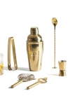 Brookstone 7-piece Goldtone Cocktail Serving Set In Gold
